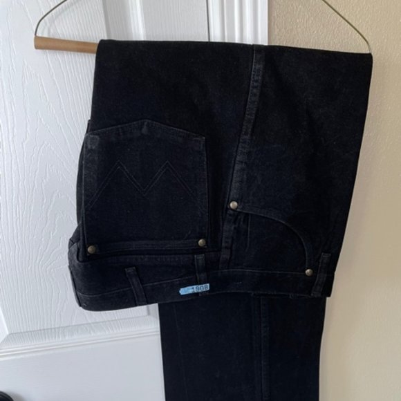Wrangler 47MWZ BLACK Denim Jeans - Picture 3 of 5